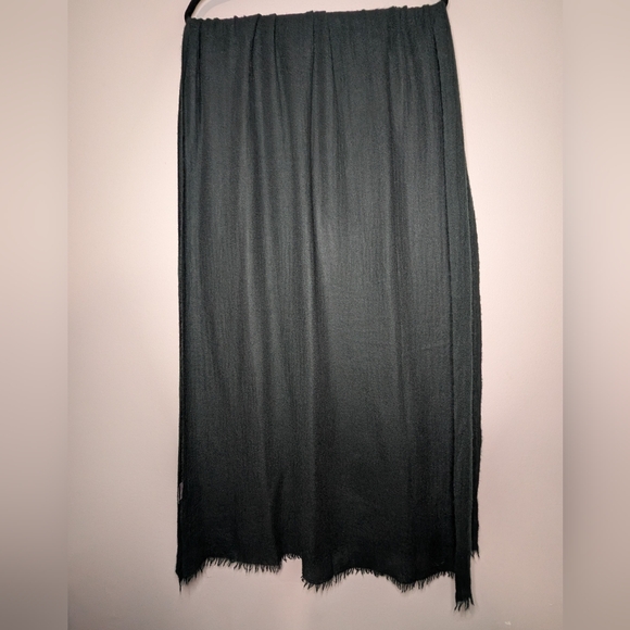 100% Cashmere Scarf Wrap Green - Picture 4 of 7